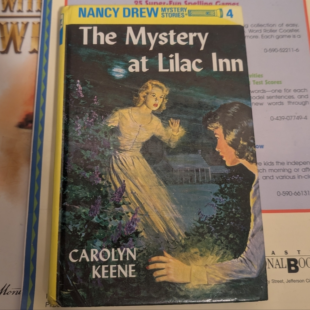 Nancy Drew #4: The Mystery at Lilac Inn Hardcover Book by Carolyn Keene 1989